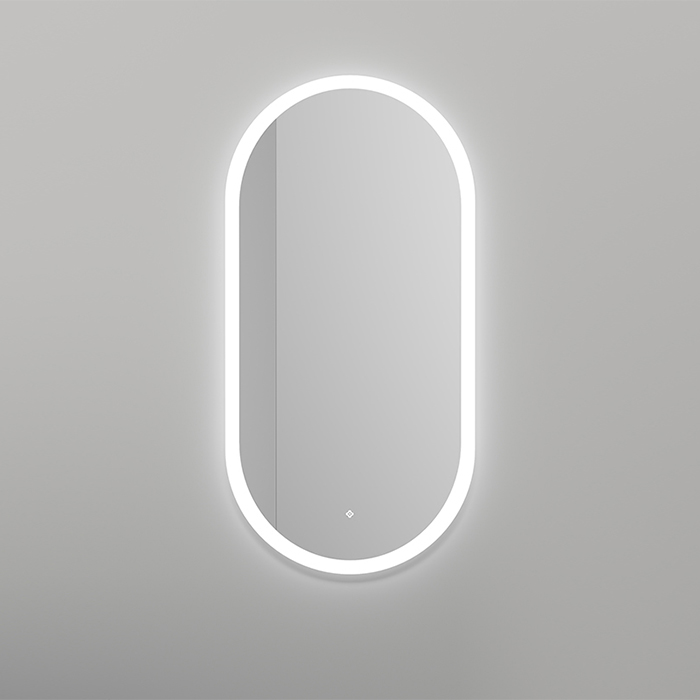 Salini Armonia Зеркало для ванны 45х90х2.5см., фоновая и фронтальная подсветка 3в1, сенсорный выключатель, крепления, без подогрева