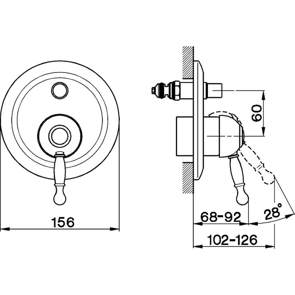 CISAL Arcana Royal Встраиваемый однорычажный смеситель для ванны/душа, цвет: золото 