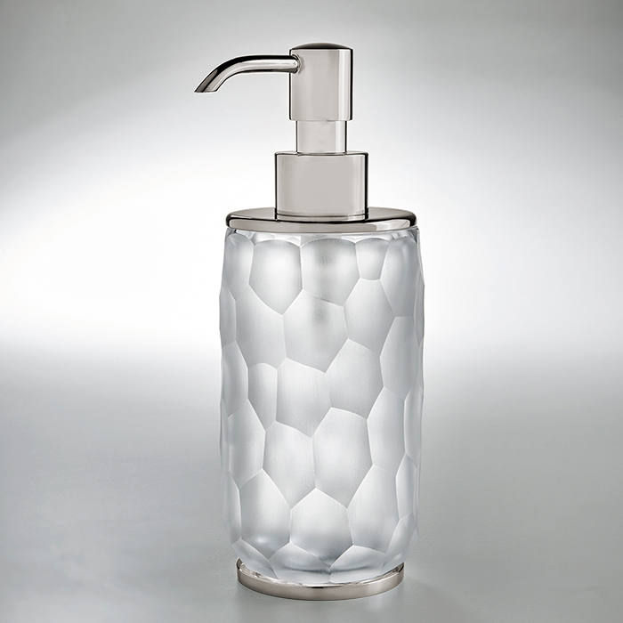 3SC Nest Дозатор для жидкого мыла, настольный, цвет: прозрачный хрусталь/никель сатинированный матовый