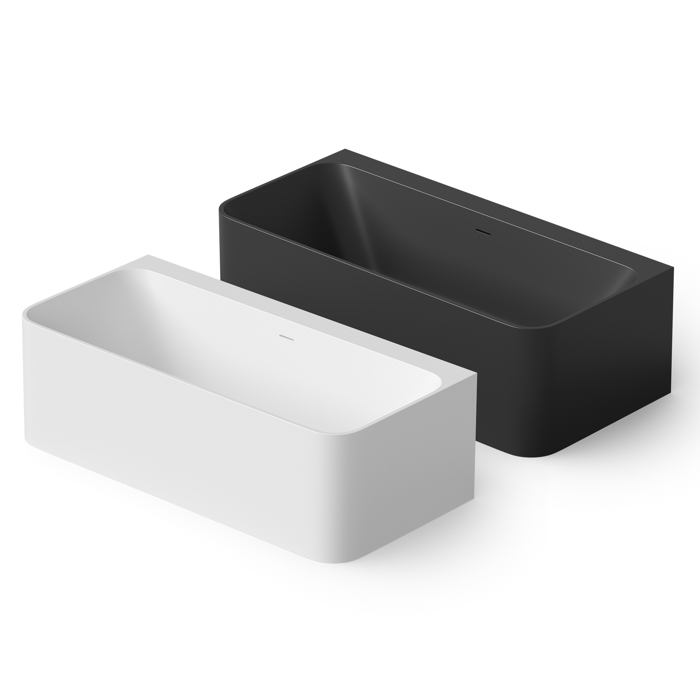 Dea Design Modern Ванна 180х80х56см., отдельностоящая, Solid Surface, цвет: Black №16