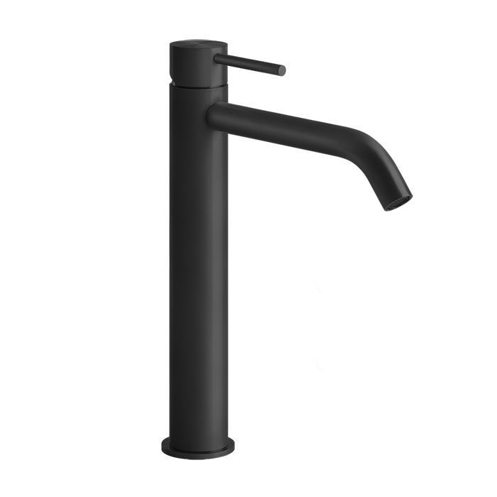 GESSI Flessa Смеситель для раковины, на 1 отв., высокий h=30.5см., излив 15.5см, цвет: black XL