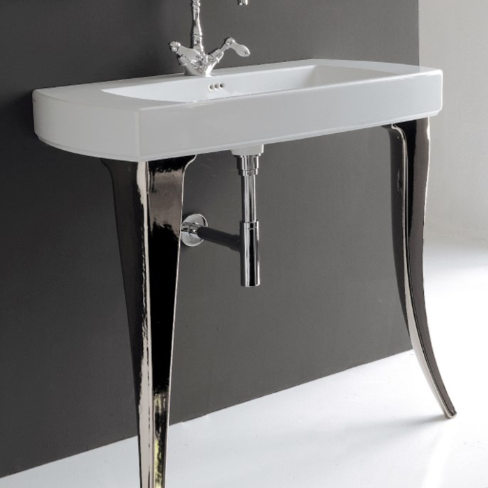 Artceram JAZZ Раковина 91.5х48 см, 1 отв., цвет: серебро