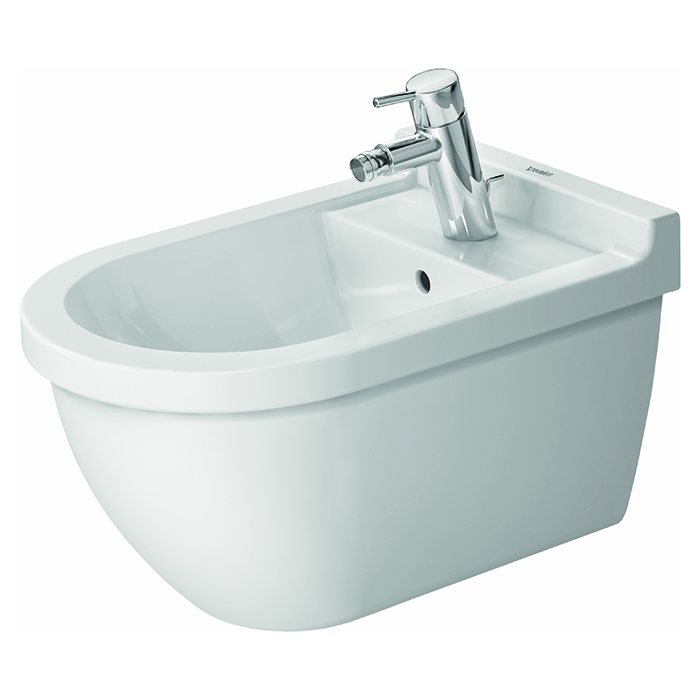 Duravit Starck 3 Биде подвесное 54х36см., с 1 отв., крепления Durafix, цвет: белый 
