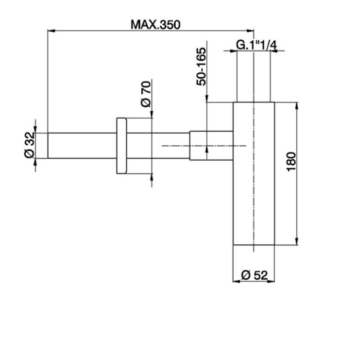 Cisal Ricambi Сифон 1"1/4 для раковины, цвет: золото брашированное