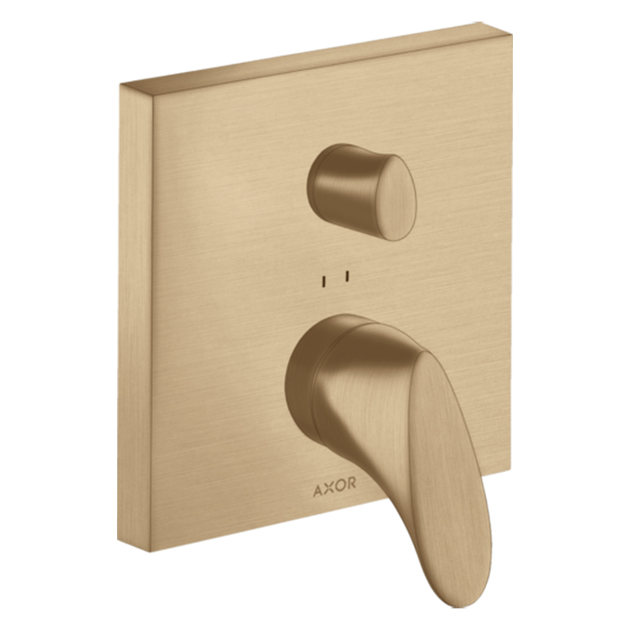 Axor Starck Organic Смеситель для ванны, встраиваемый, с переключателем на 2 потока, цвет: шлифованная бронза