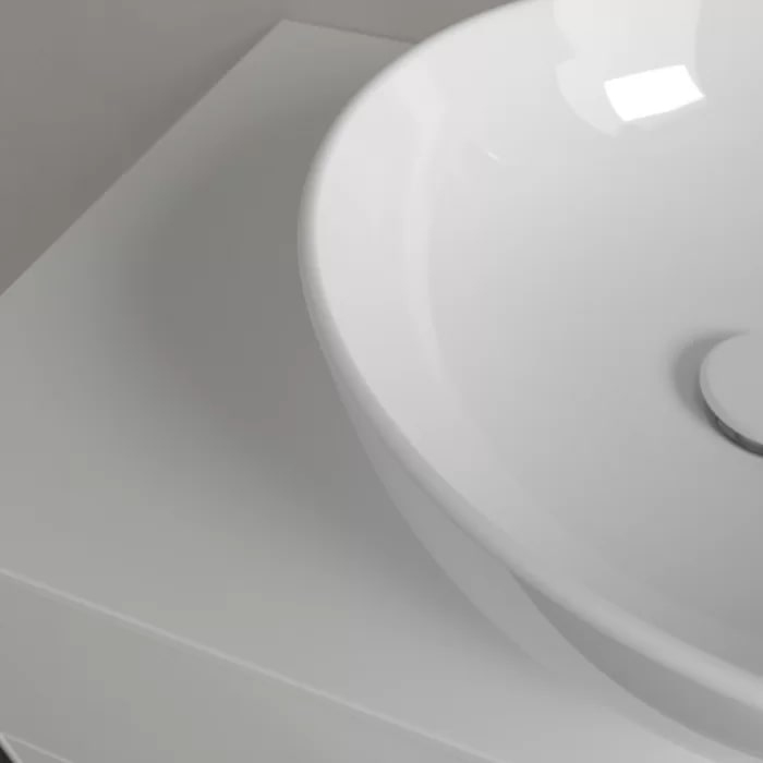 Villeroy&Boch Artis Раковина 43х43х12.5см., накладная, без отв., без перелива, TitanCeram, цвет: альпийский белый