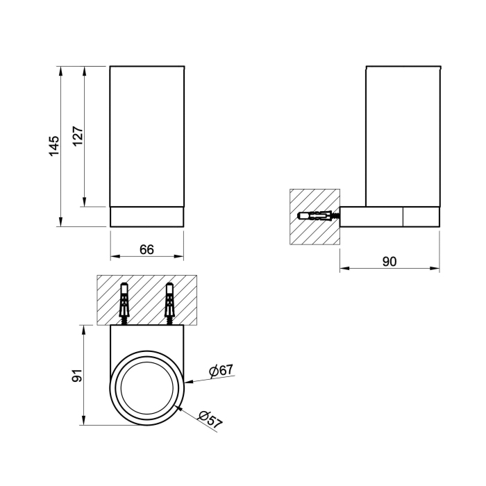 Gessi Incastri Стакан подвесной, цвет: Finox Brushed Nickel/Light Smoke