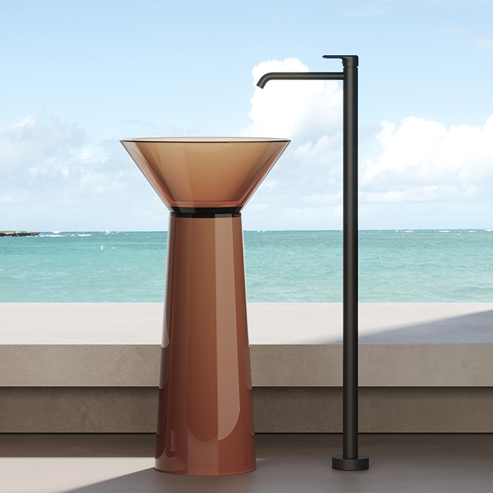 Dea Design Pedestal Basin Раковина напольная d48хh90см, цвет: brown copper