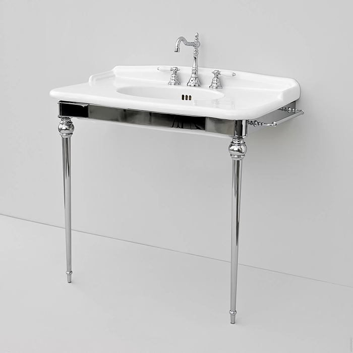 Artceram HERMITAGE Металлическая структура с раковиной 92х58см, на 3 отв., напольная, цвет: хром