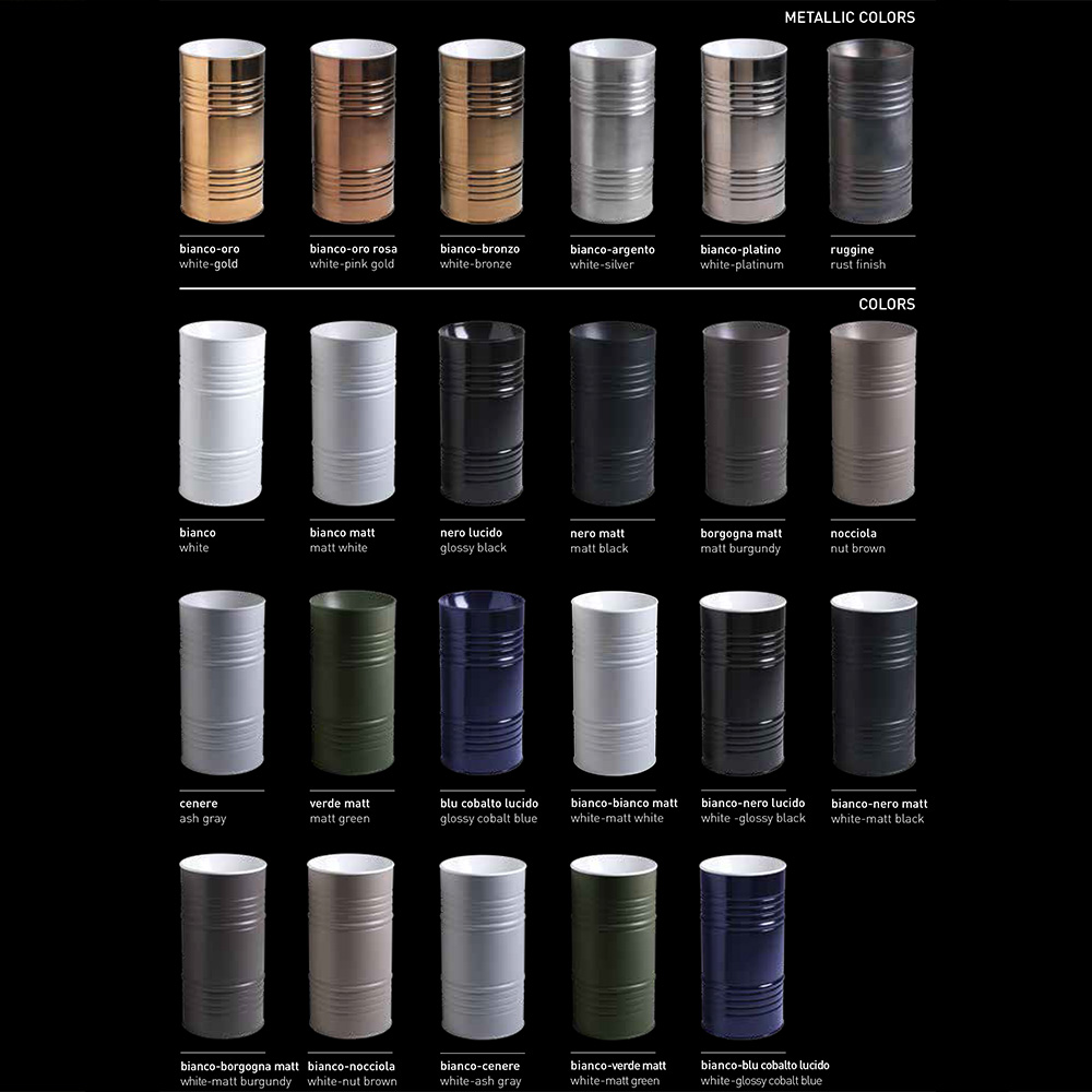 Kerasan Artwork Barrel Раковина 45х90 см, без отв., напольная, слив в пол, в комплекте сифон, цвет: Grigio matt