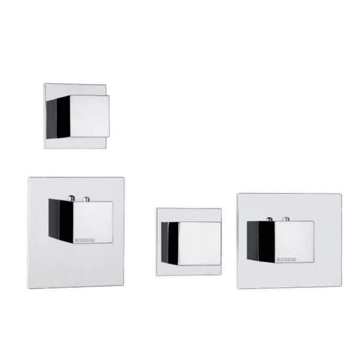 Bossini Cube Смеситель для душа, встраиваемый, термостатический, с переключателем на 2 источника, цвет: хром