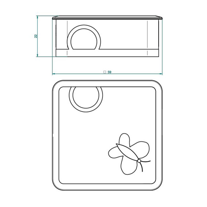 THG CAPUCINE VERT DECOR PLATINE Ваза керамическая, настольная, декор платина/зеленый, цвет: белый