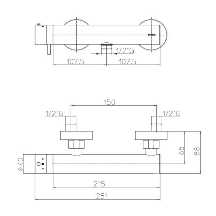 Bossini Oki Смеситель для душа, настенный, цвет: никель шлифованньій