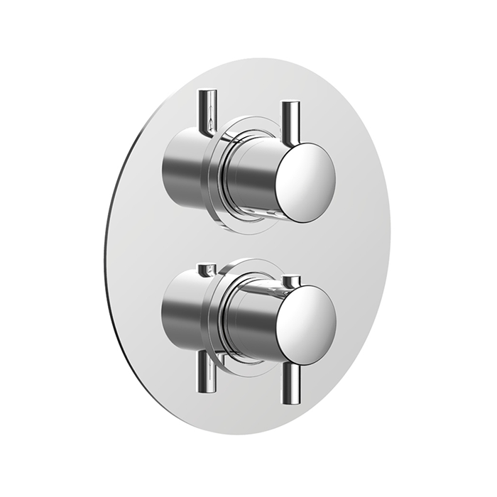 Cisal Less New Смеситель для душа, встраиваемый, термостатический, с переключателем на 3 положения, внешняя часть, цвет: хром