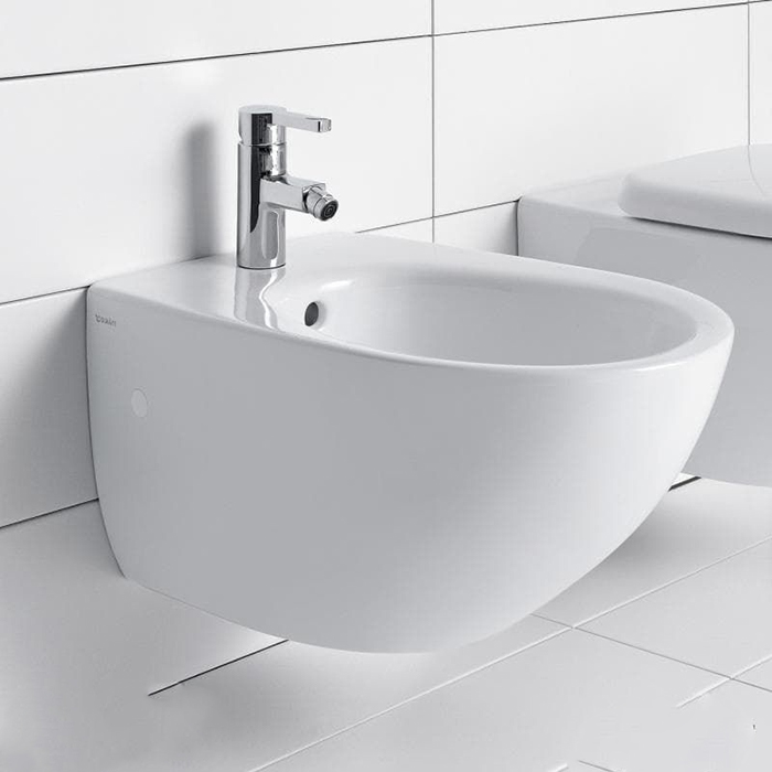 Duravit Architec Биде подвесное с перел., с плоскостью под смес.,вкл. крепление Durafix, 36.5x58см, Цвет: Белый