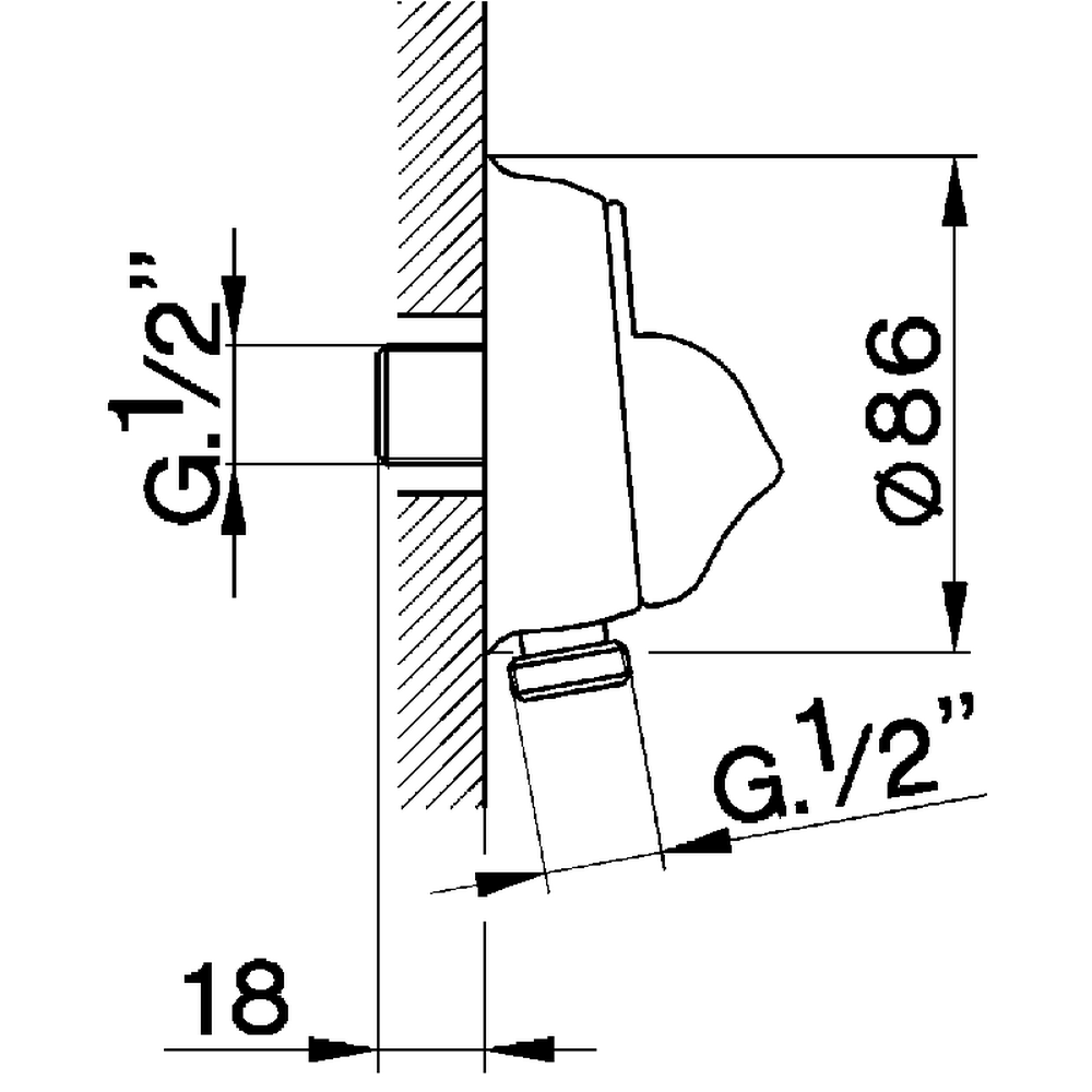 CISAL Arcana Держатель ручного душа настенный, с выводом для воды, цвет: золото