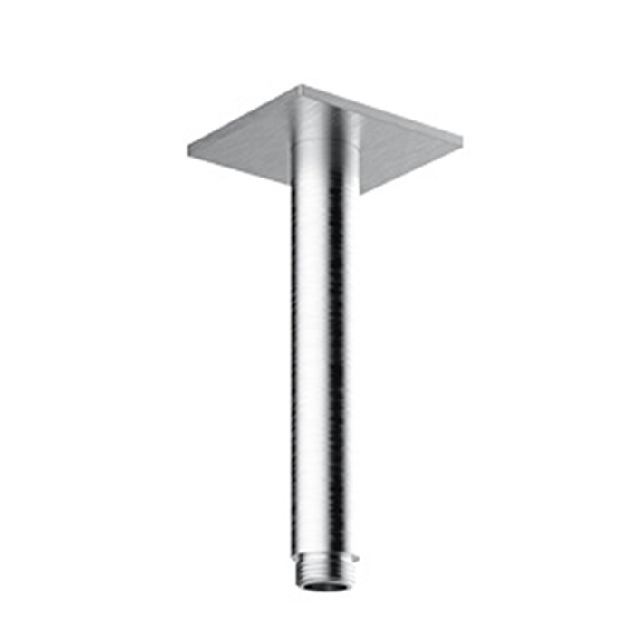 Almar 316 Stainless Steel Кронштейн для верхнего душа, потолочный, 10 см с квадратным отражателем, цвет: нержавеющая сталь брашированная AISI 316