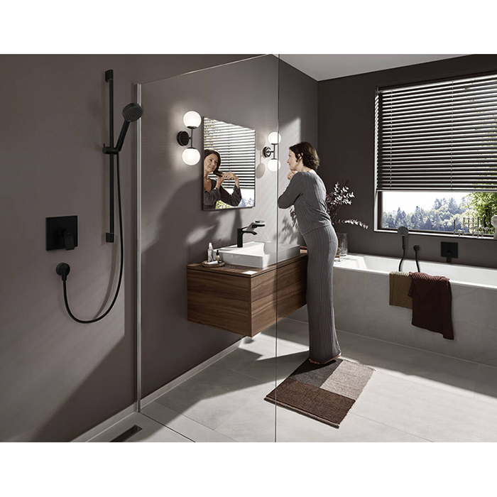 Hansgrohe Vivenis Смеситель для ванны, встраиваемый, цвет: черный матовый