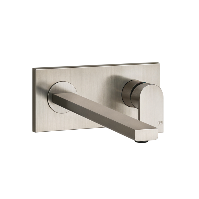 Gessi Emporio Via manzoni Смеситель для раковины, встраиваемый, излив: 20,9см., цвет: Finox Brushed Nickel