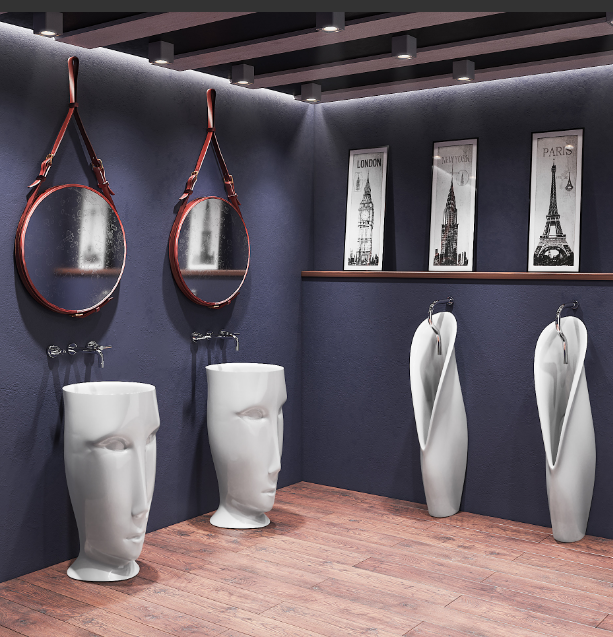 Kerasan Artwork Moloco Раковина 45х51х94.5 см, без отв., напольная, слив в пол, цвет: белый