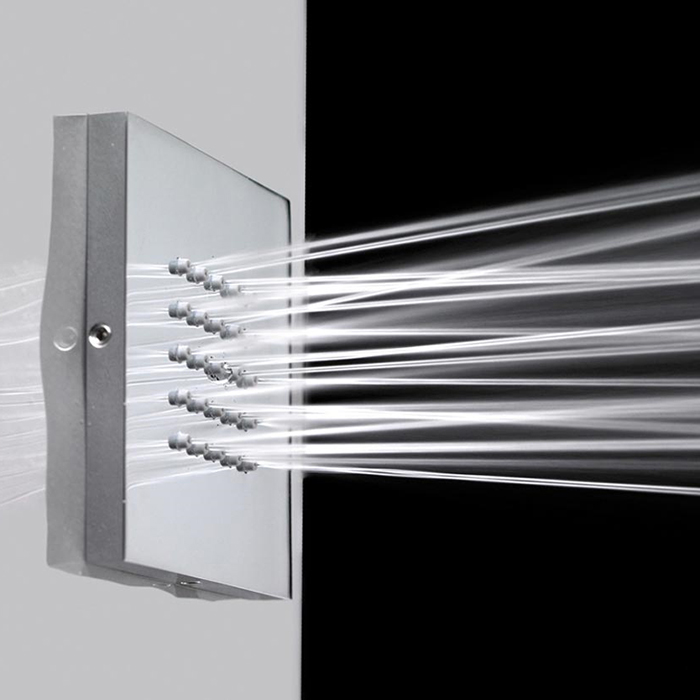 Bossini Cubic Flat Настенная форсунка 10х10 см, цвет: хром