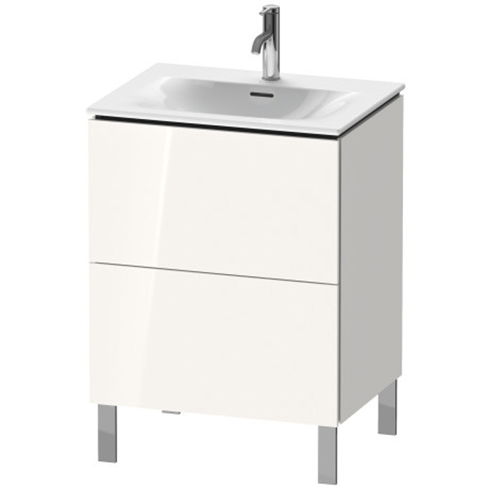 Duravit L-Cube База напольная 62x48.1x70.4см с раковиной, 2 ящика, цвет: глянцевый белый