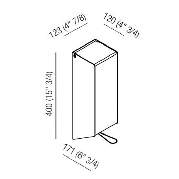 Agape Mach 2 Дозатор для жидкого мыла подвесной 40x17.1x12.3 см, цвет: черный