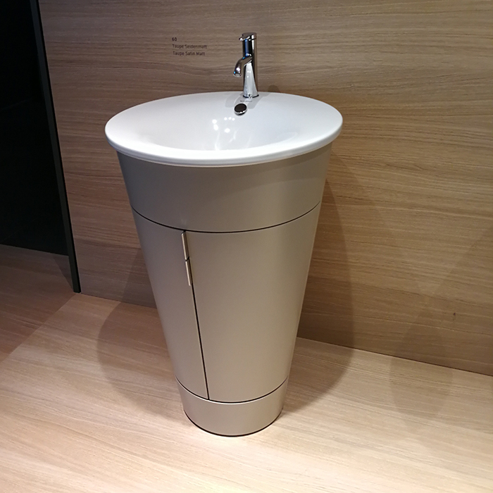 Duravit Starck 1 Тумба напольная 60x56xh82.5см, с раковиной  подсветка LED, цвет: taupe satin matt