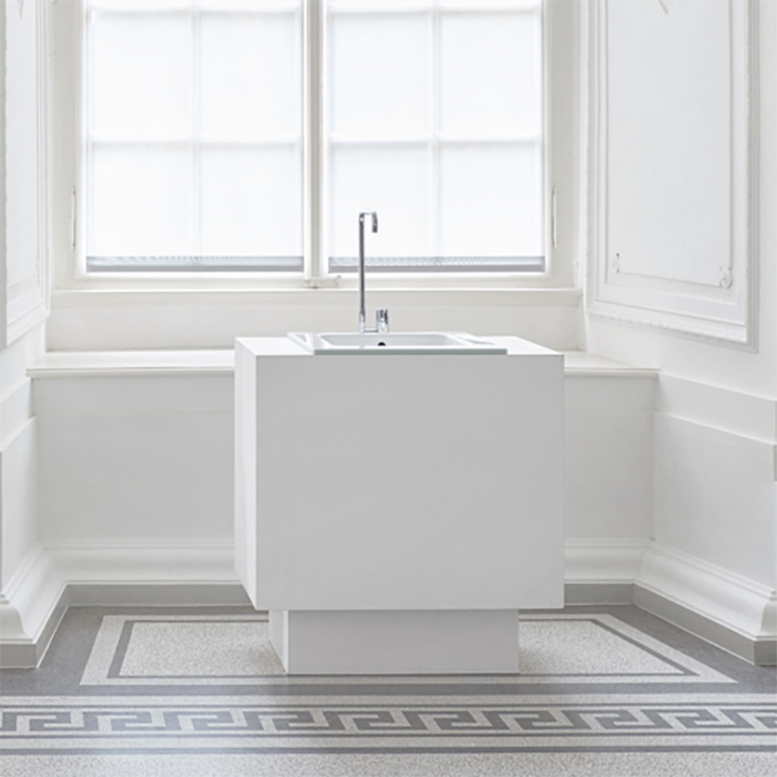 Bette One Раковина встраиваемая на столешницу 60×49.5×13см, без отв., с переливом, сталь, цвет: белый