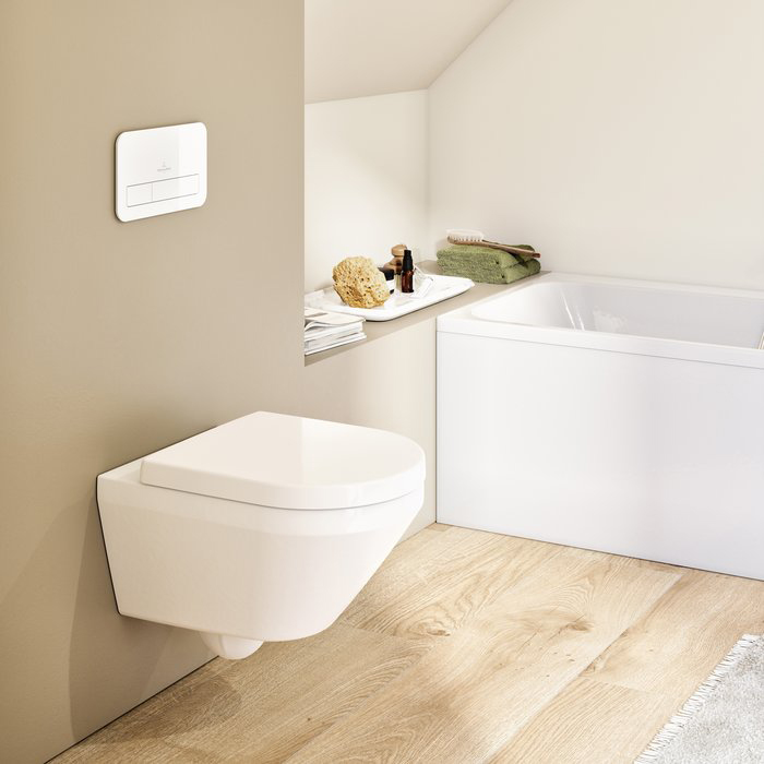Villeroy&Boch Architectura Унитаз подвесной 37x53см, безободковый, смыв Tornado, сиденье SoftClosing, CeramicPlus, цвет: альпийский белый