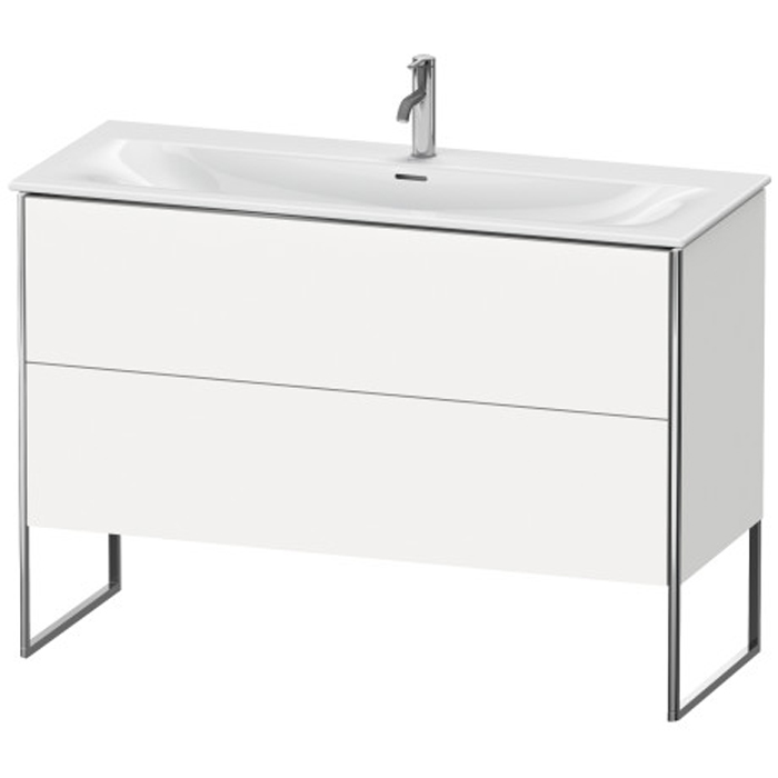 Duravit XSquare База напольная 121x47.8x84см с раковиной, 2 яшика, цвет: глянцевый белый