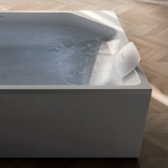 Jacuzzi Onira Ванна встраиваемая 190x120x60см, с отверстием под смеситель Lisa, в комплекте 2 подушки, цвет: белый матовый