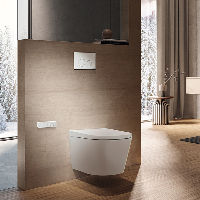 TECEspring Комплект: унитаз-биде модель Smart L, инсталяция, панель смыва loop, цвет: белый