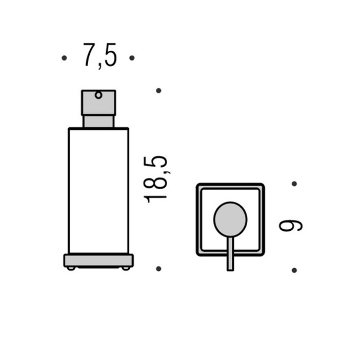 Colombo Look Дозатор для жидкого мыла настольный, цвет: белый матовый/матовое стекло