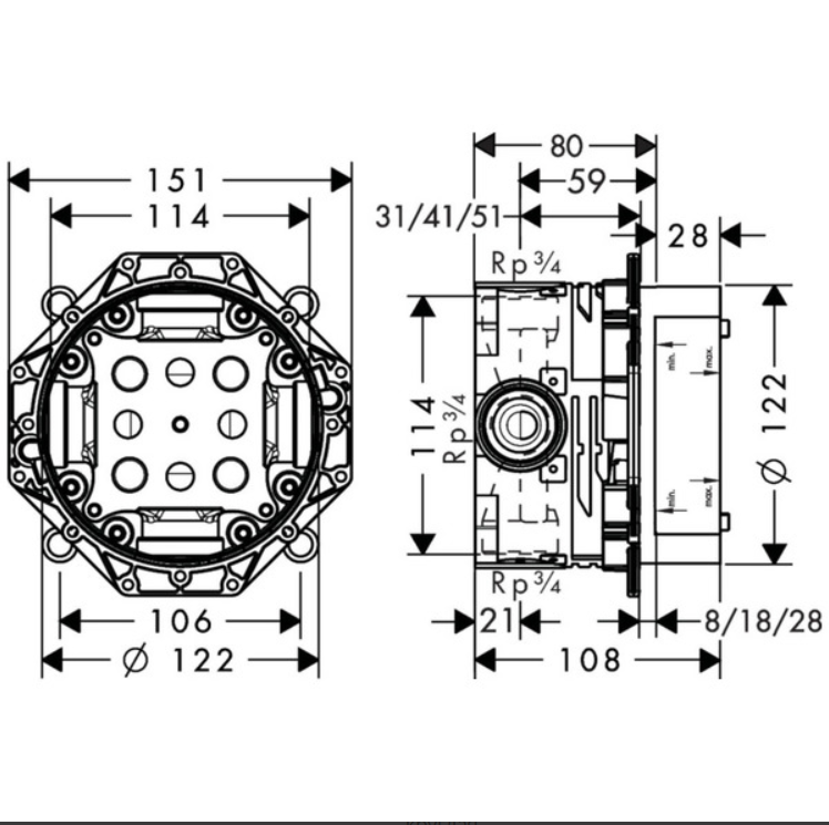 Axor iBox universal скрытая часть