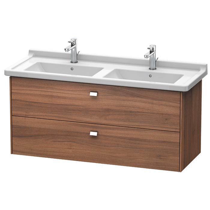 Duravit  Brioso Тумба подвесная, 122x46.9х56.3см, с раковиной, с 2 выдвижными ящиками, цвет: орех натуральный