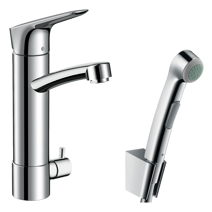 Hansgrohe Talis Смеситель для раковины, на 1 отв., с ручной лейкой, цвет: хром