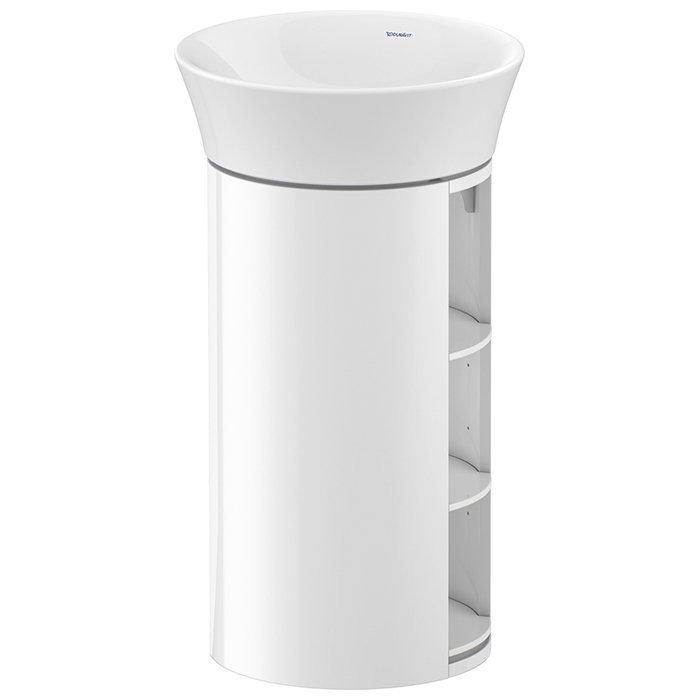 Duravit White Tulip Тумбочка напольная 41х75см., раковина, 2 дерев. полки, цвет: белый высокоглянцевый