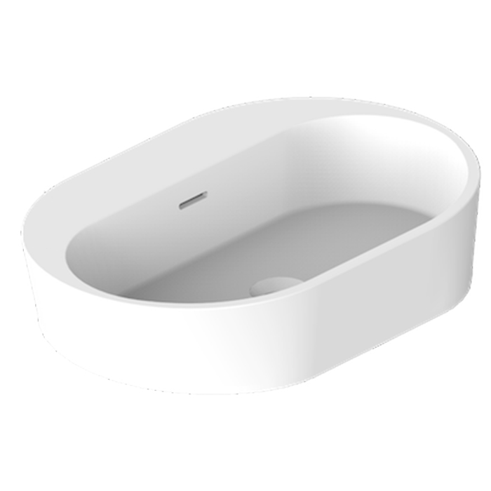 THG Monceau Раковина накладная 60х41х12cм., без отв., с переливом, цвет: белый матовый