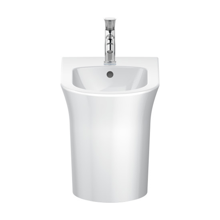 Duravit White Tulip Биде напольное 37x58х42 см, с переливом, с 1 отв., цвет: белый