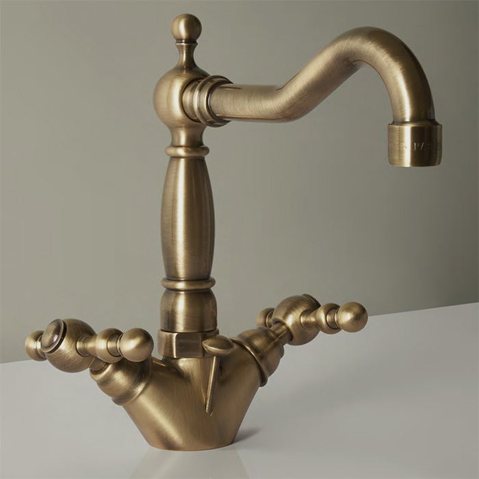 CISAL Arcana America Смеситель для раковины на 1 отверстие, с донным клапаном, цвет: бронза