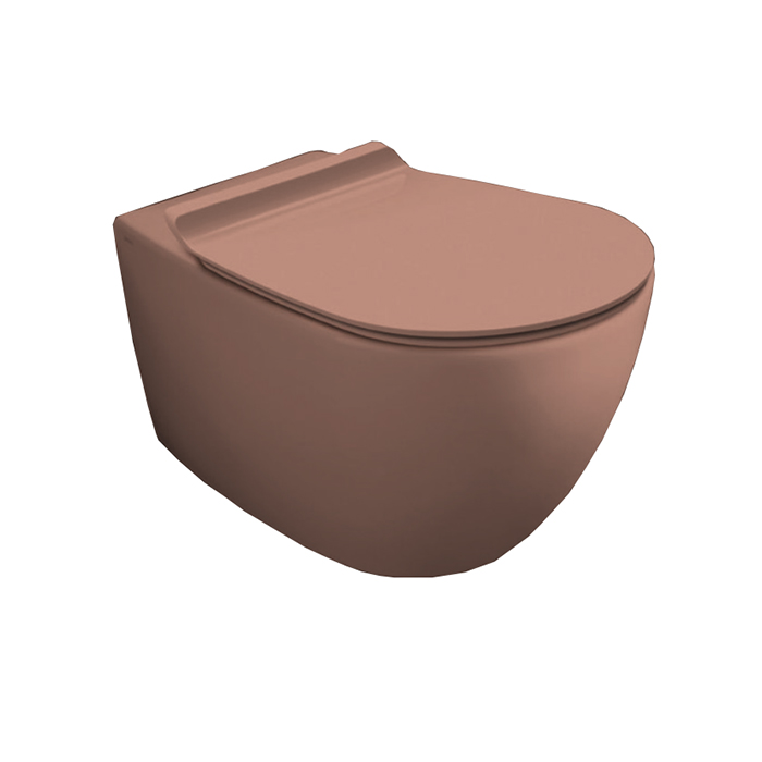 Simas Vignoni Унитаз подвесной 56х36,5см., безободковый, смыв TORNADO (green vertigo), цвет: caramello