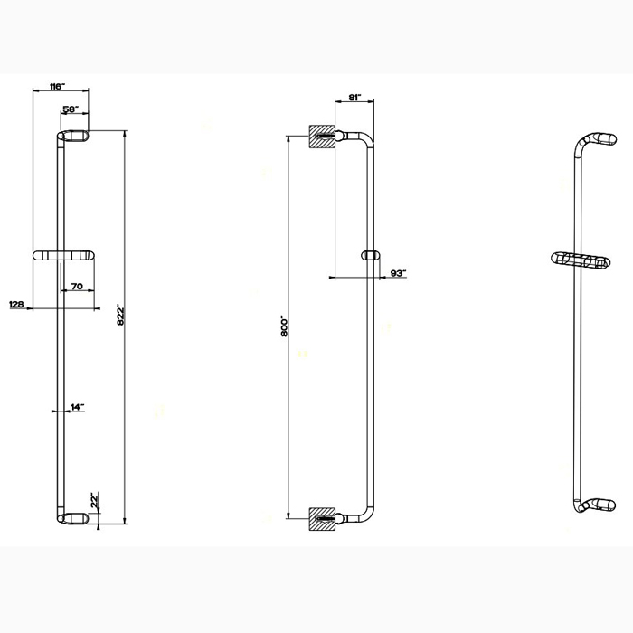 Gessi Goccia Душевая штанга, цвет: белый