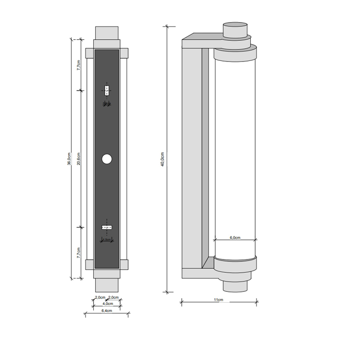 Decor Walther Vienna 40 PL Светильник настенный 6x10x40см, 1x 2G11 24W, цвет: никель полированный