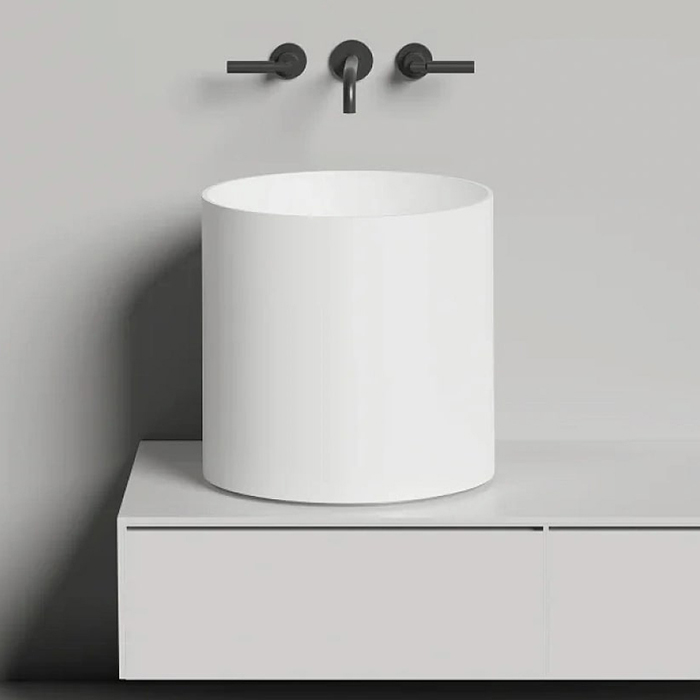 Salini Armonia Раковина 45x45x45см., без отв., накладная, S-Sense, цвет: белый глянцевый