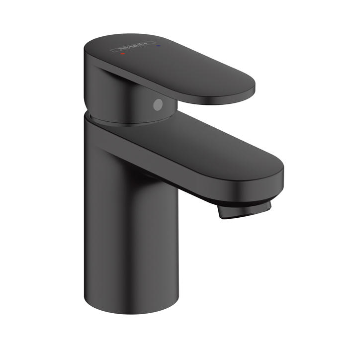  Hansgrohe Vernis Blend Смеситель для раковины, излив 70 мм, с донным клапаном, цвет: матовый черный 