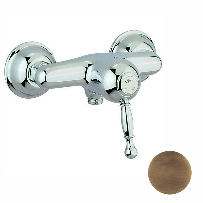 CISAL Arcana Royal Смеситель однорычажный настенный для душа, цвет: бронза