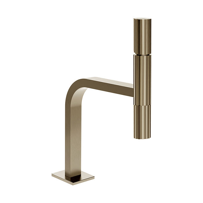 Gessi Incastri Смеситель для раковины, 1 отв., без донного клапана, цвет: Brass Brushed PVD
