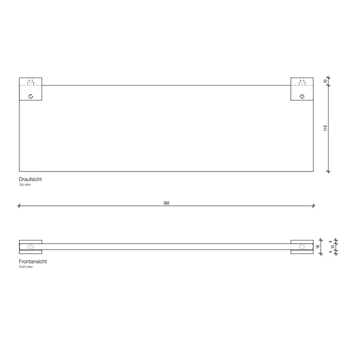 Decor Walther Corner GLA40 Полочка стеклянная 40x12см, подвесная, цвет: золото