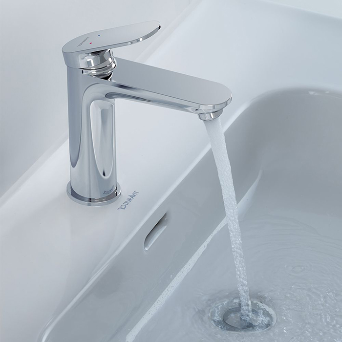 Duravit Wave Смеситель для раковины, 1 отв., с донным клапаном, цвет: хром